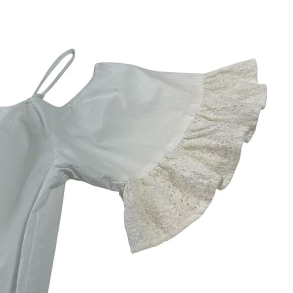 Romeo & Juliet Couture Beach Cotton Crisp Poplin Swim Cover Up, M - Picture 6 of 11